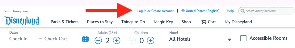Linking Your Disneyland Ticket
