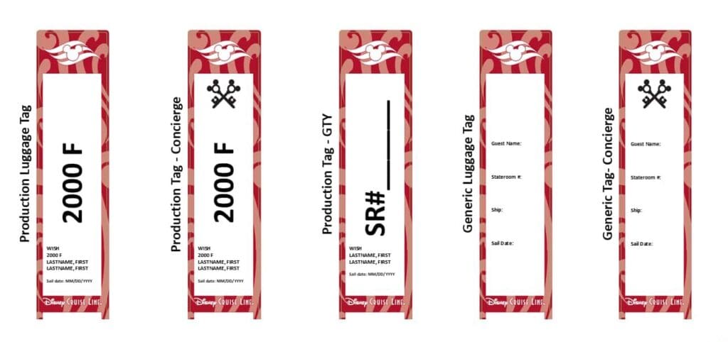 Disney Cruise Line Luggage Tags