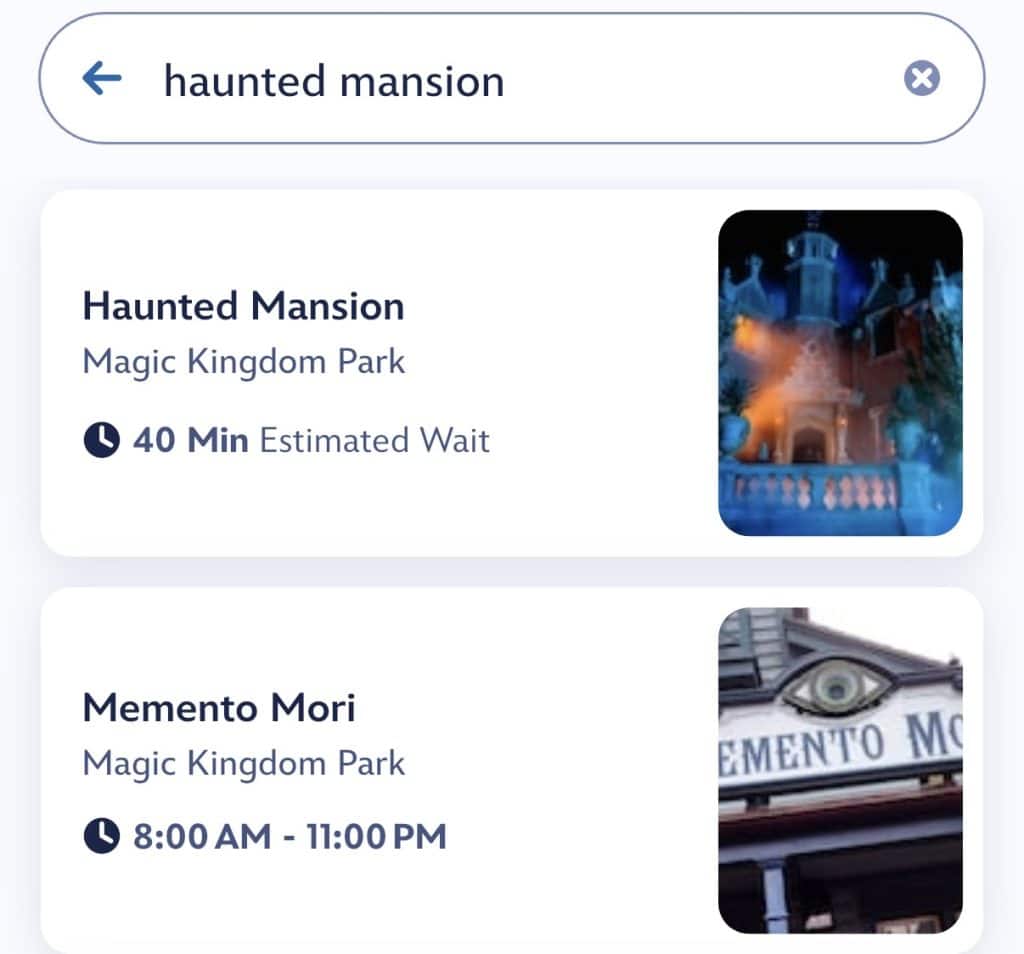 My Disney Experience App Search Gets a Visual Overhaul