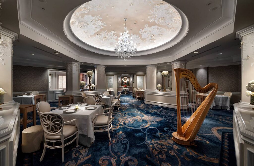 Victoria and Albert's lavish dining room at Disney's Grand Floridian Resort