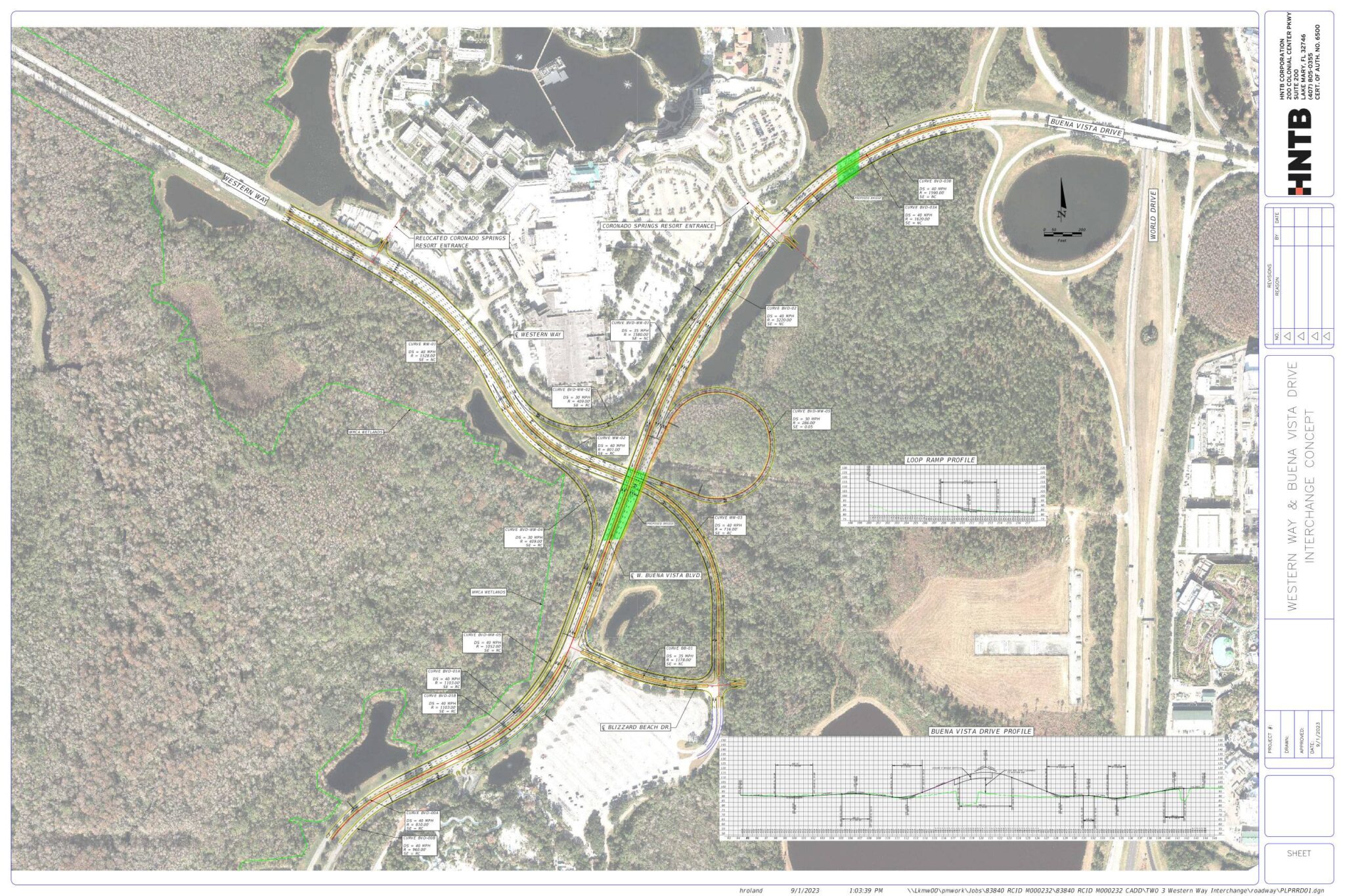 Western Way Buena Vista Drive Walt Disney World road construction