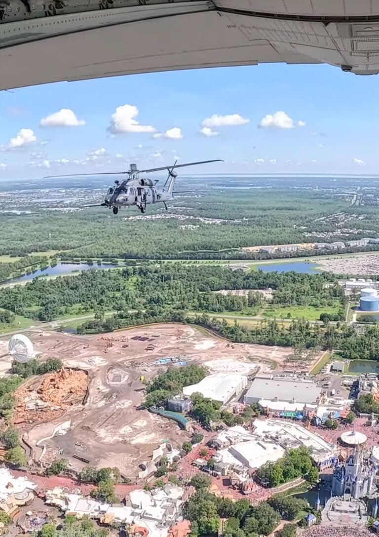 Piston Peak Construction Spotted in Stunning July 4 Military Flyover at Magic Kingdom