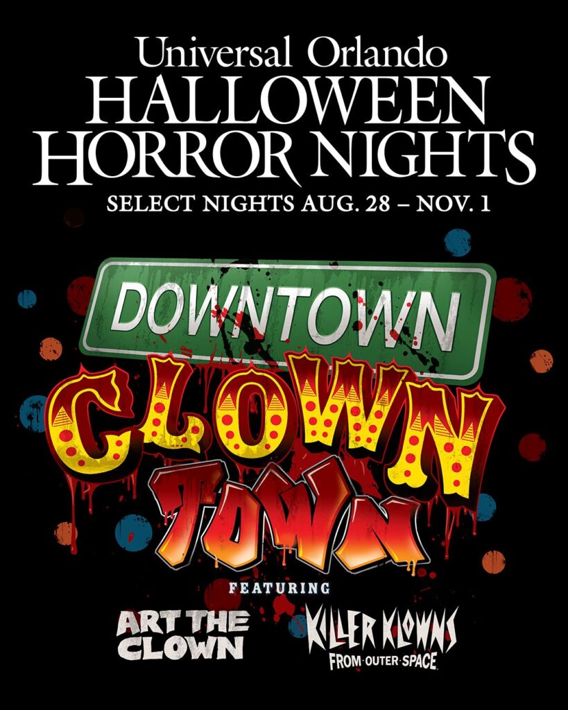 Downtown Clowntown scare zone at Halloween Horror Nights 35