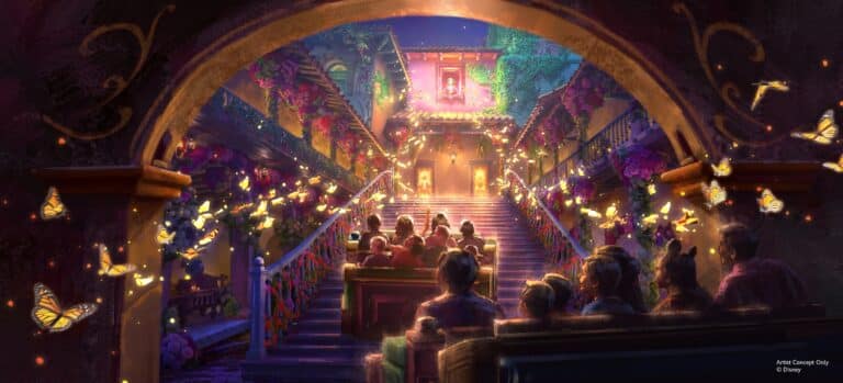 Antonio's Fiesta de Encanto concept art at Disney's Animal Kingdom