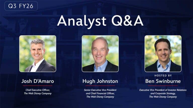 Disney Q3 FY26 earnings results webcast
