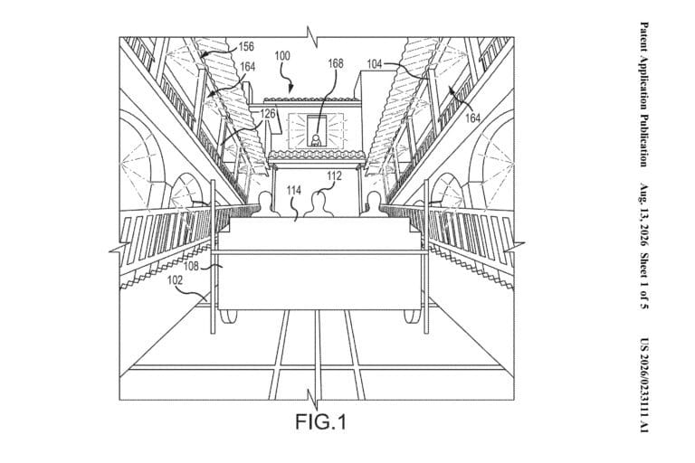 Disney elevation change illusion patent images