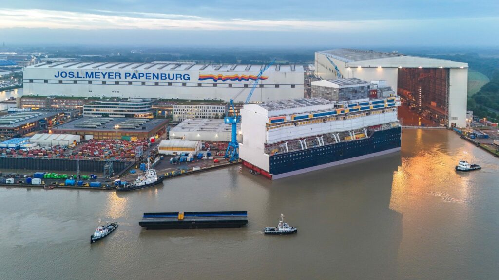 First gigablock of the Disney Believe at Meyer Werft