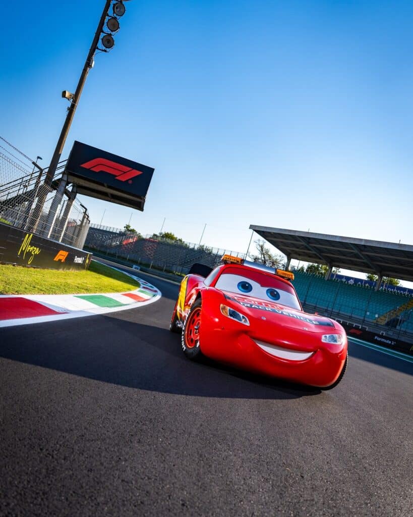 Lightning McQueen at the Formula 1 Italian Grand Prix at Monza