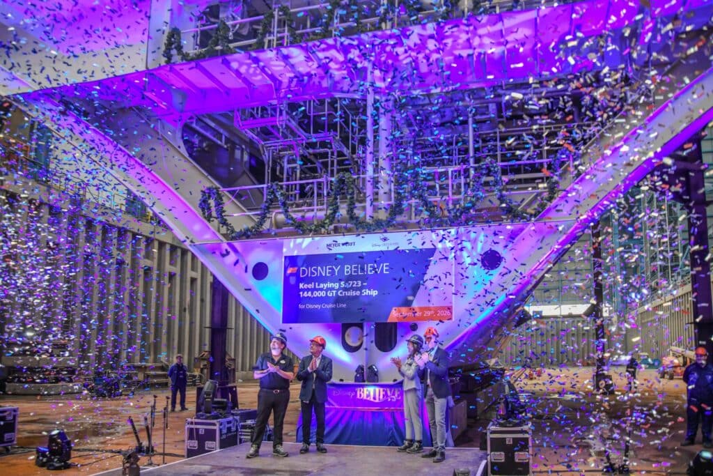 Disney Believe reaches a construction milestone with its keel laying at Meyer Werft