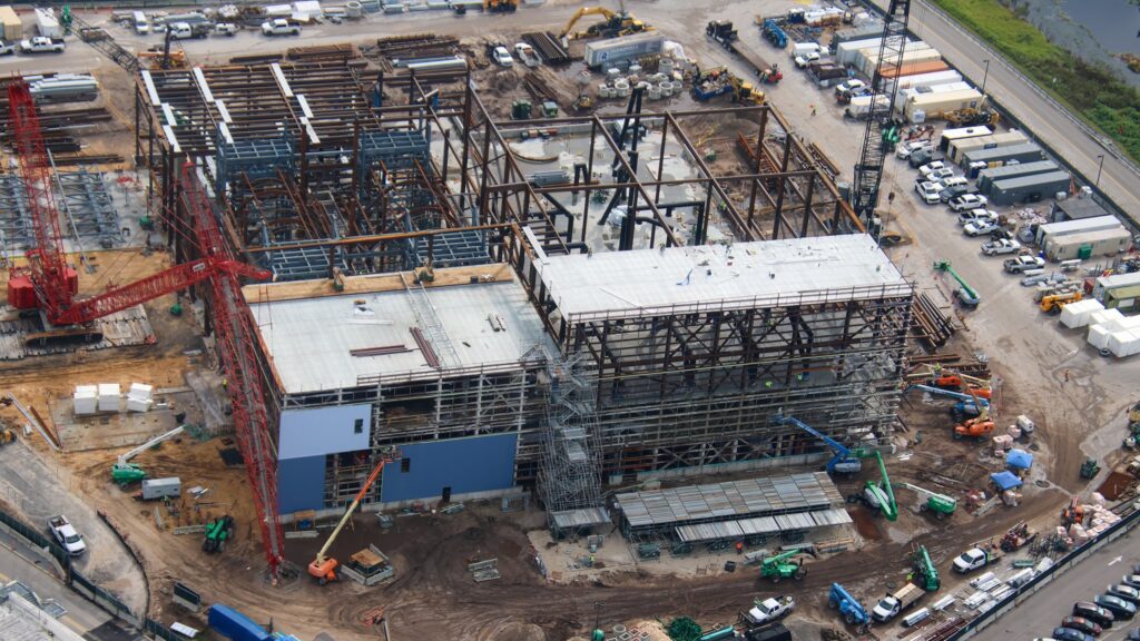 Monsters Inc Flying Door coaster construction at Disney's Hollywood Studios